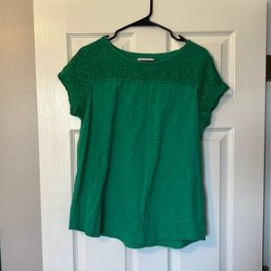 Liz Claiborne short sleeve lace top